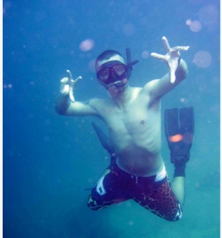 Snorkel en el agua